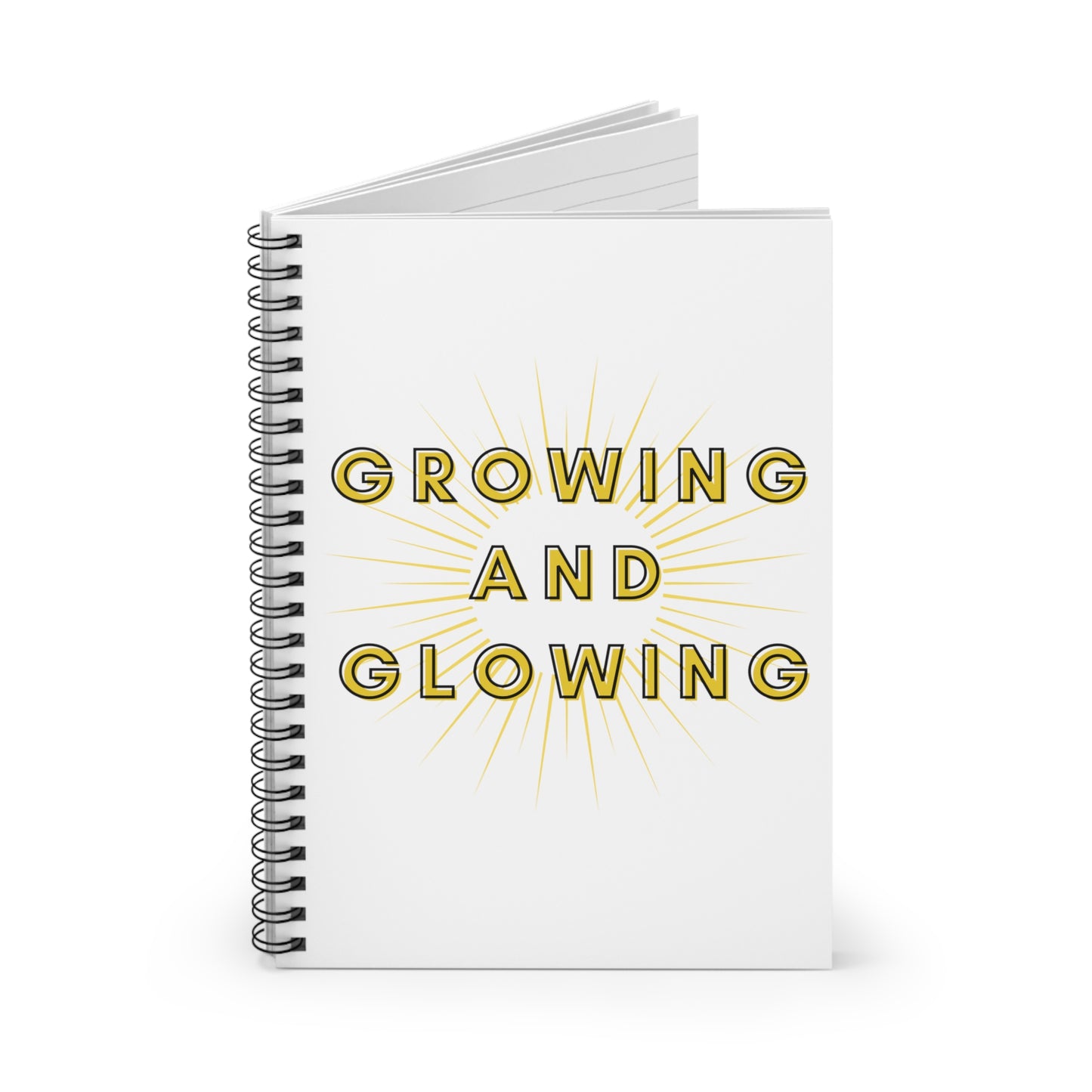 Growing & Glowing (Yellow Design) Notebook - Ruled Line