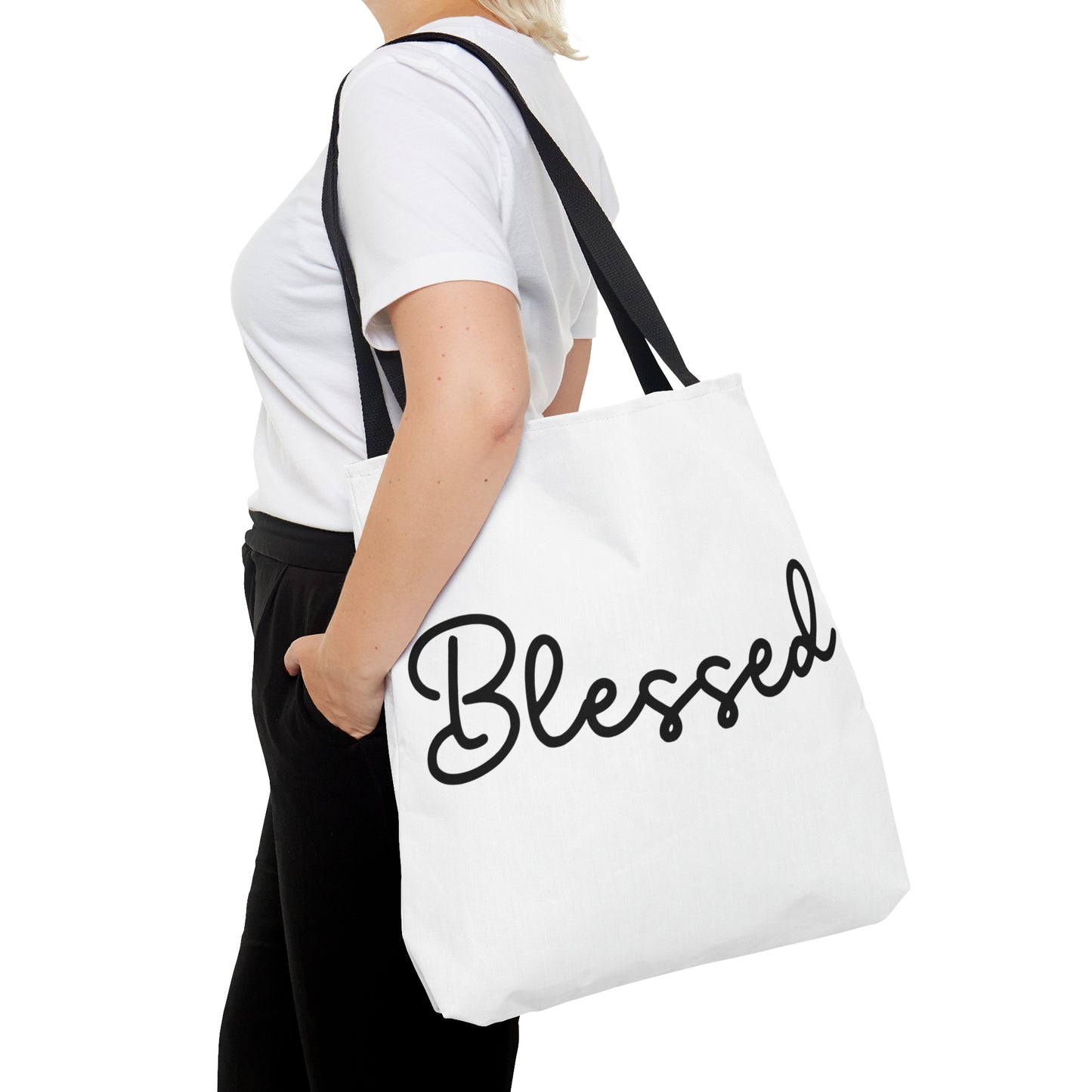 Blessed Christian Tote Bag, Faith Tote Bag, God Tote Bag, Blessed by God Tote Bag