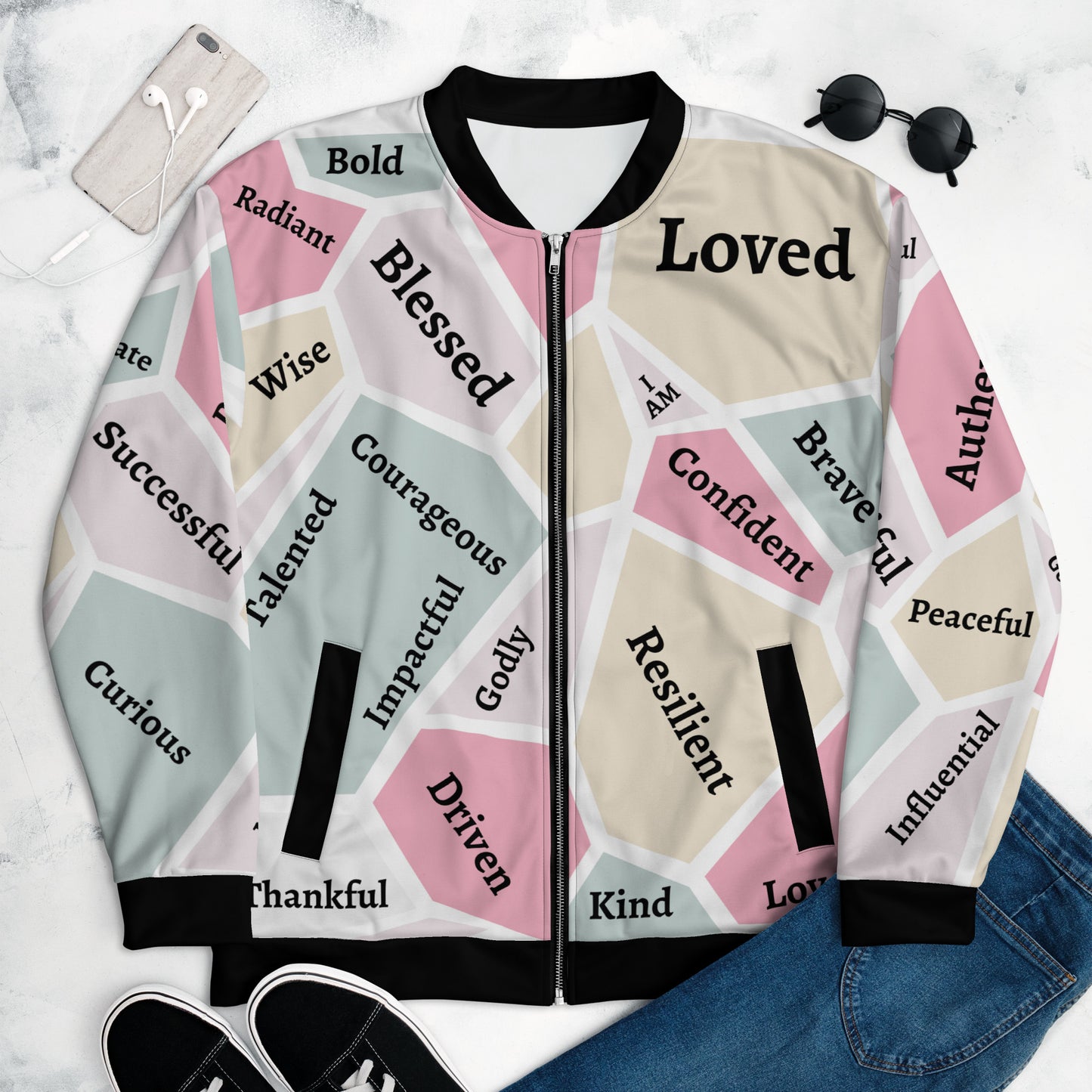 Women's Empowerment Bomber Jacket, Women's History Month Bomber Jacket, Faith Jacket, Christian Jacket,