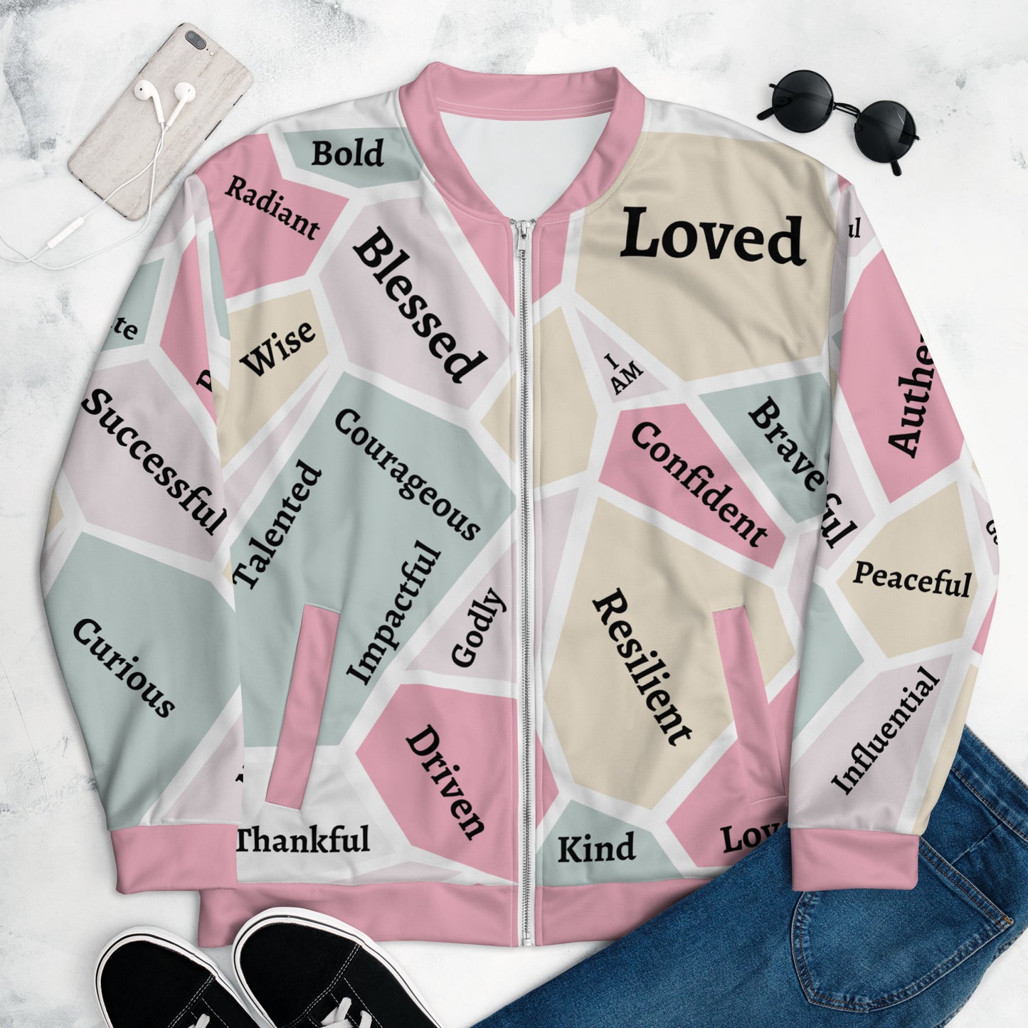 Women's Empowerment Bomber Jacket, Women's History Month Bomber Jacket, Faith Jacket, Christian Jacket,