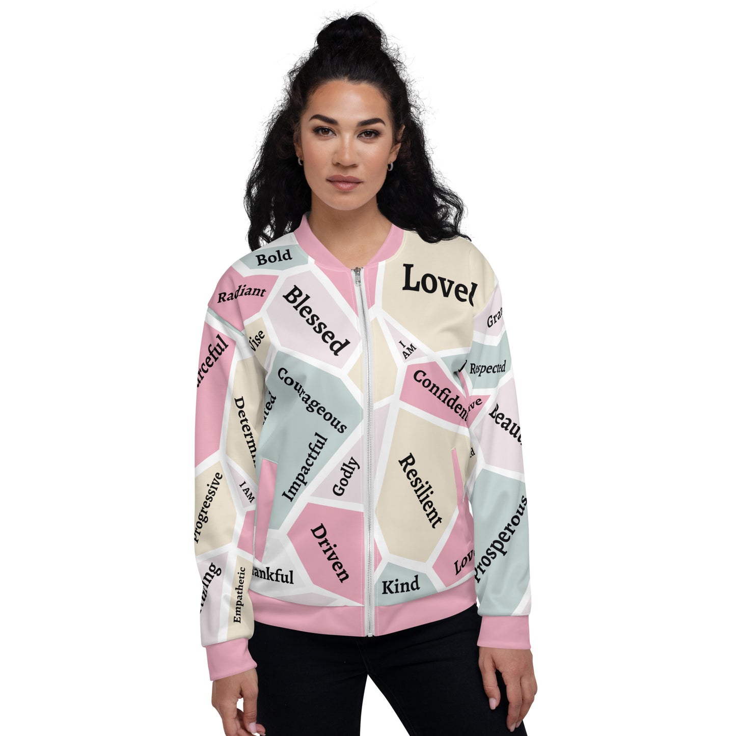 Women's Empowerment Bomber Jacket, Women's History Month Bomber Jacket, Faith Jacket, Christian Jacket,