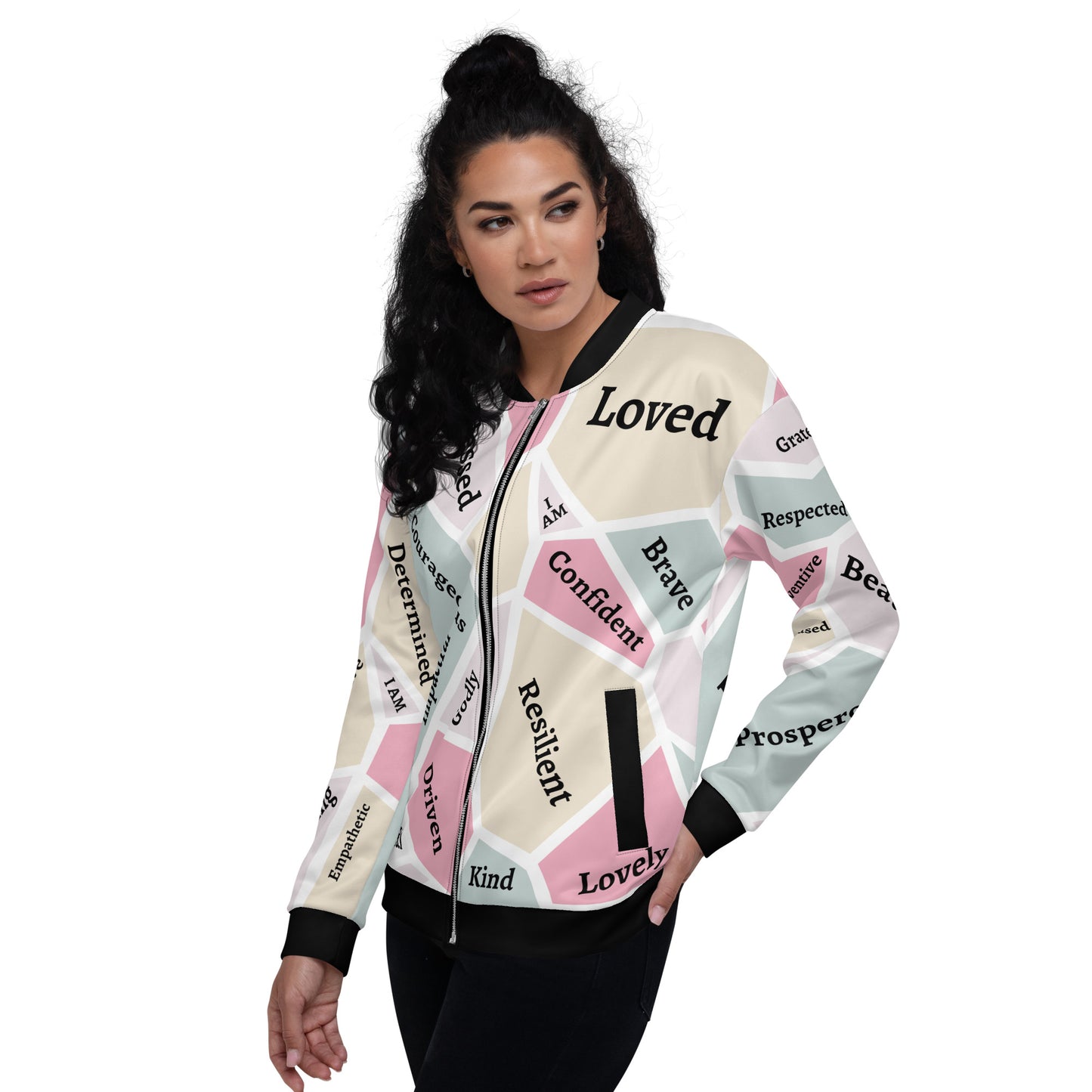 Women's Empowerment Bomber Jacket, Women's History Month Bomber Jacket, Faith Jacket, Christian Jacket,