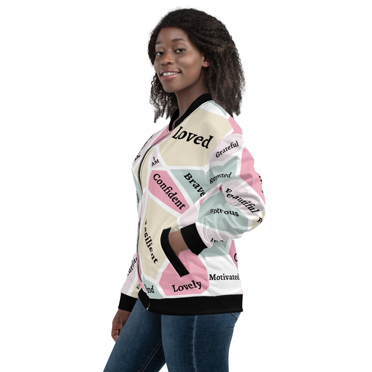 Women's Empowerment Bomber Jacket, Women's History Month Bomber Jacket, Faith Jacket, Christian Jacket,