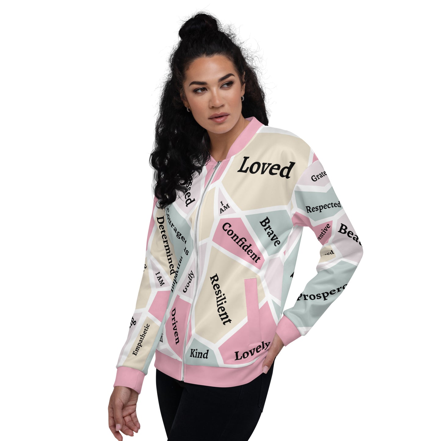 Women's Empowerment Bomber Jacket, Women's History Month Bomber Jacket, Faith Jacket, Christian Jacket,