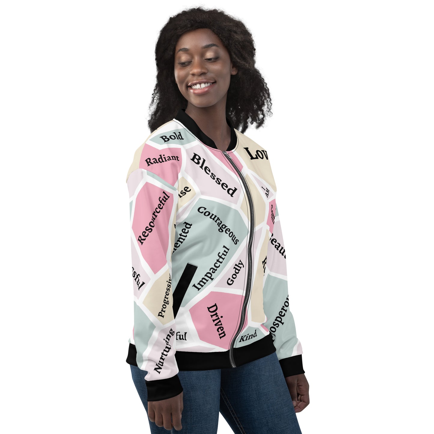 Women's Empowerment Bomber Jacket, Women's History Month Bomber Jacket, Faith Jacket, Christian Jacket,