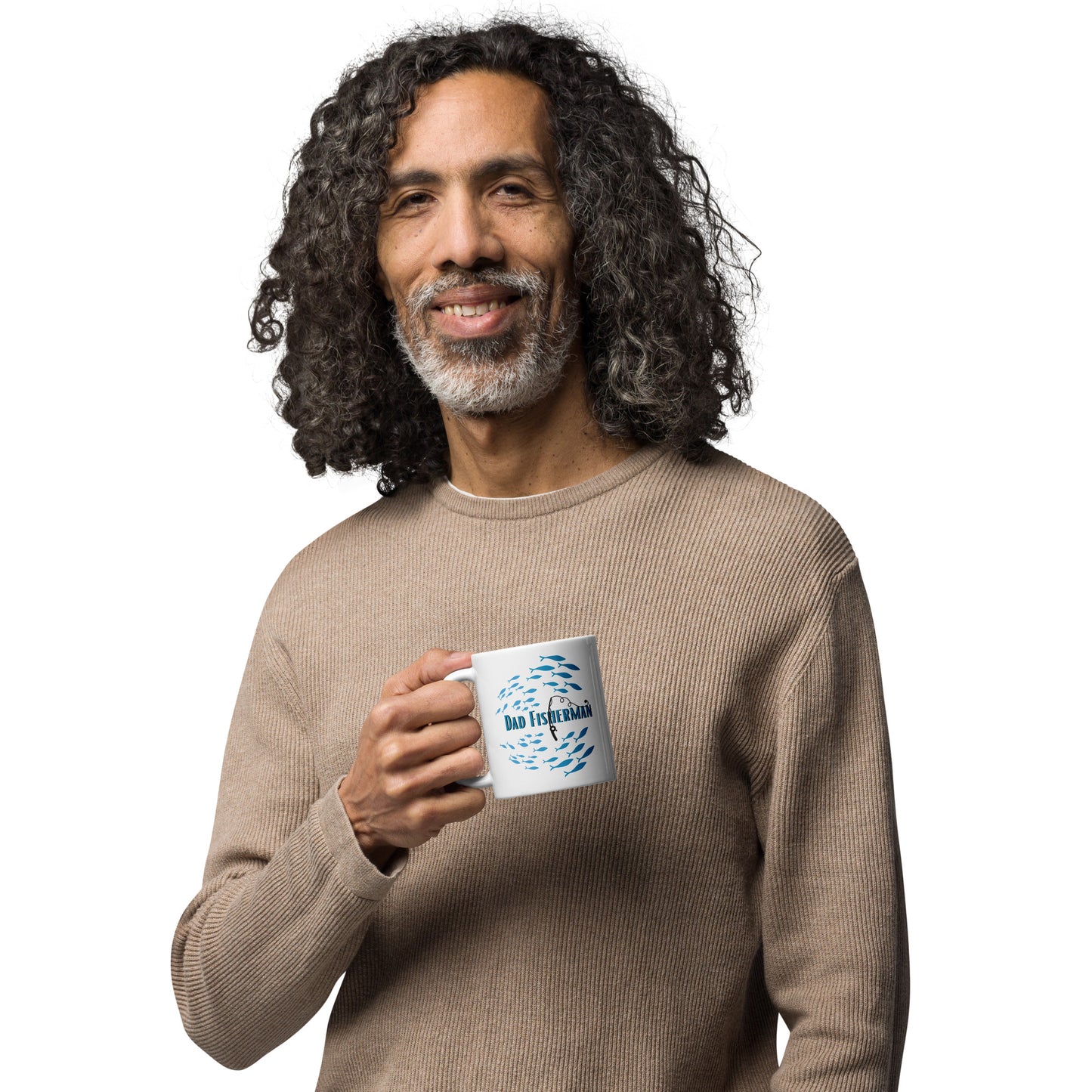 Father's Day Fisherman Mug White glossy mug