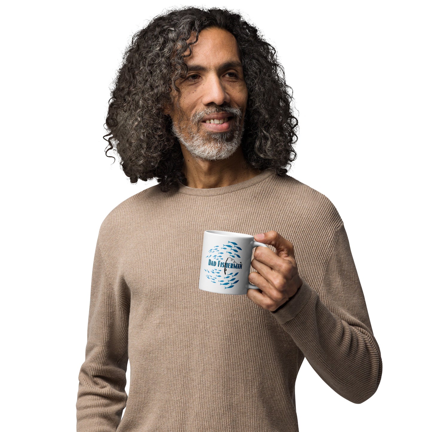 Father's Day Fisherman Mug White glossy mug