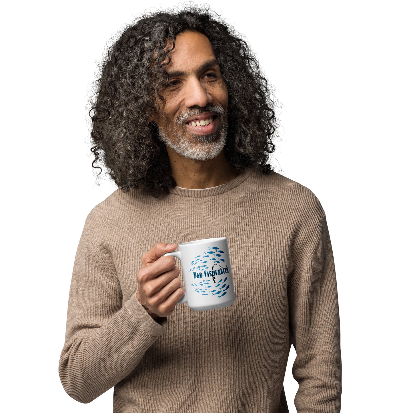 Father's Day Fisherman Mug White glossy mug