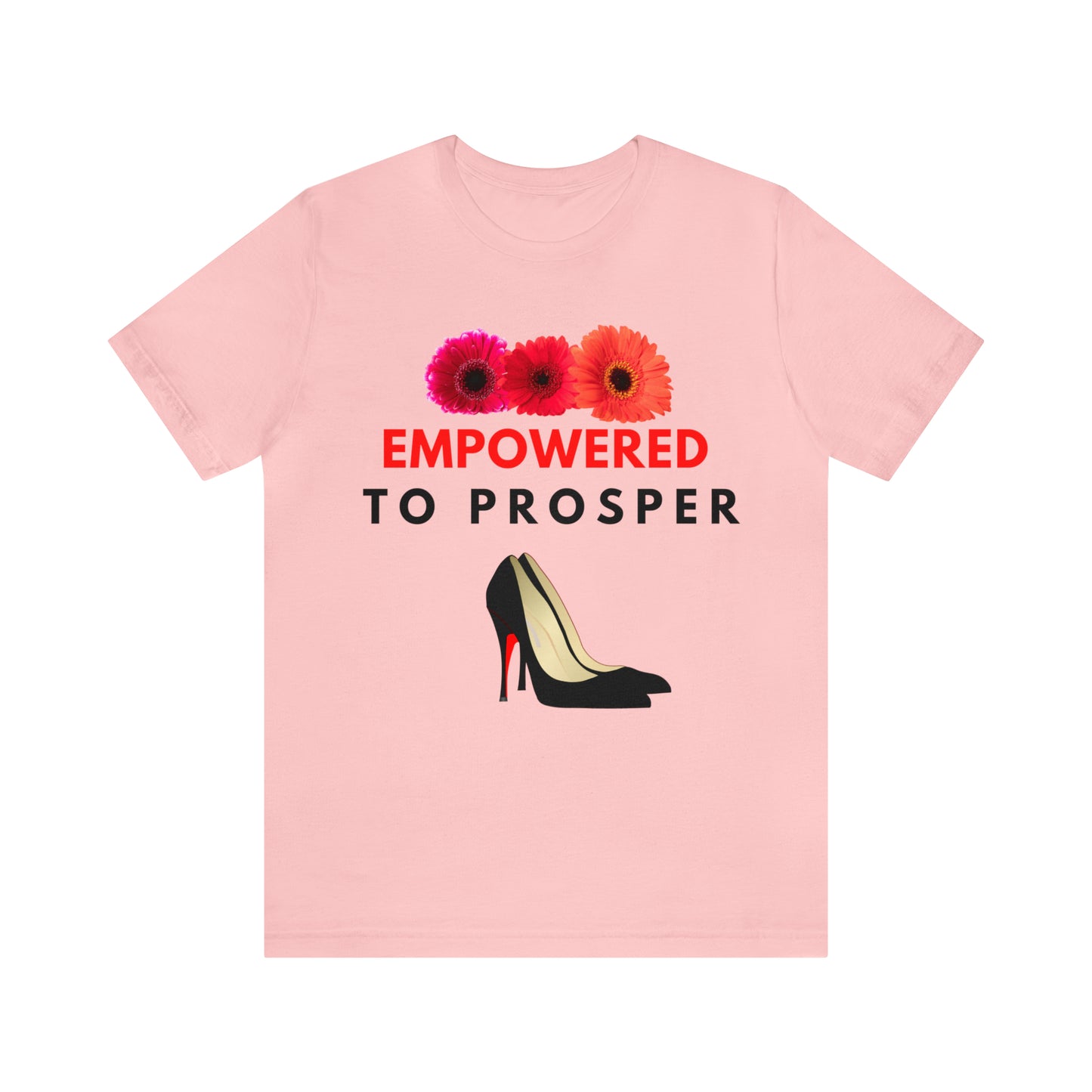 Prosperity, Money, Red bottom heels, Flowers, T-Shirt