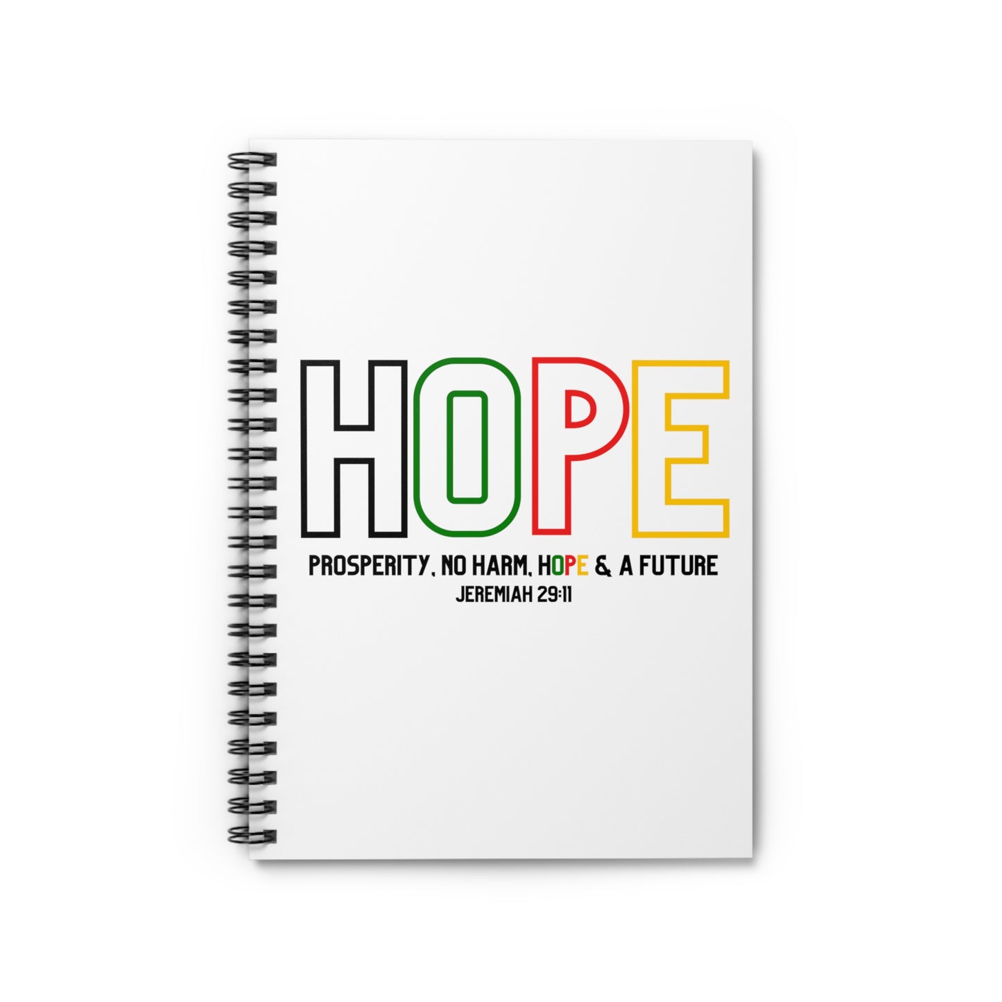 HOPE Jeremiah 29:11 Spiral Notebook - Ruled Line