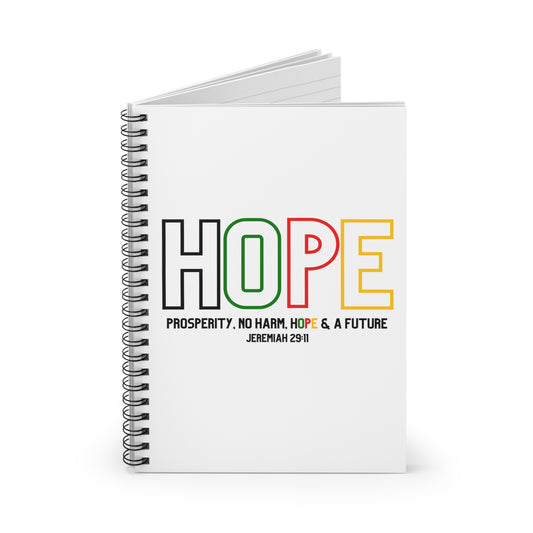 HOPE Jeremiah 29:11 Spiral Notebook - Ruled Line