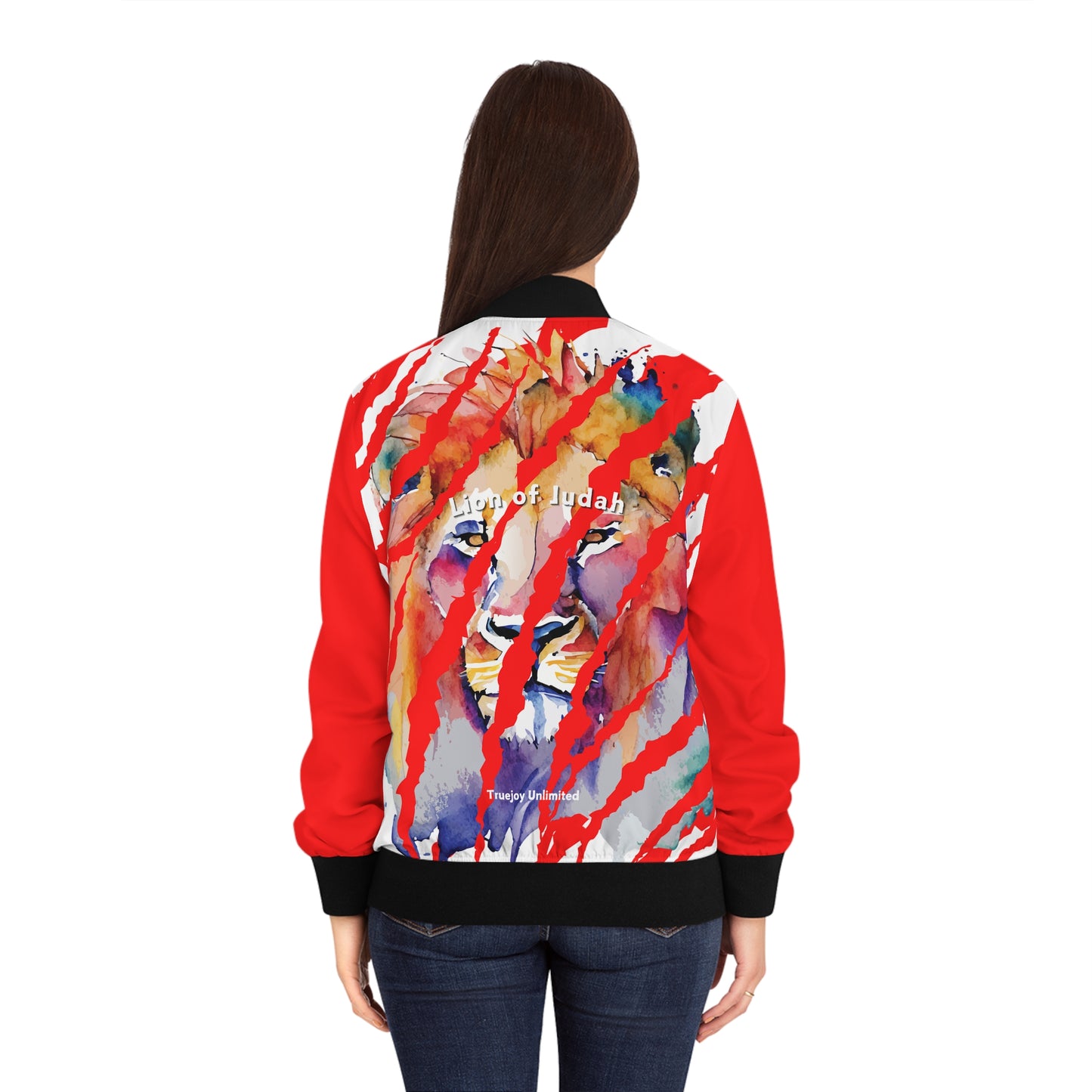 Lion of the Tribe of Judah Bomber Jacket - Red