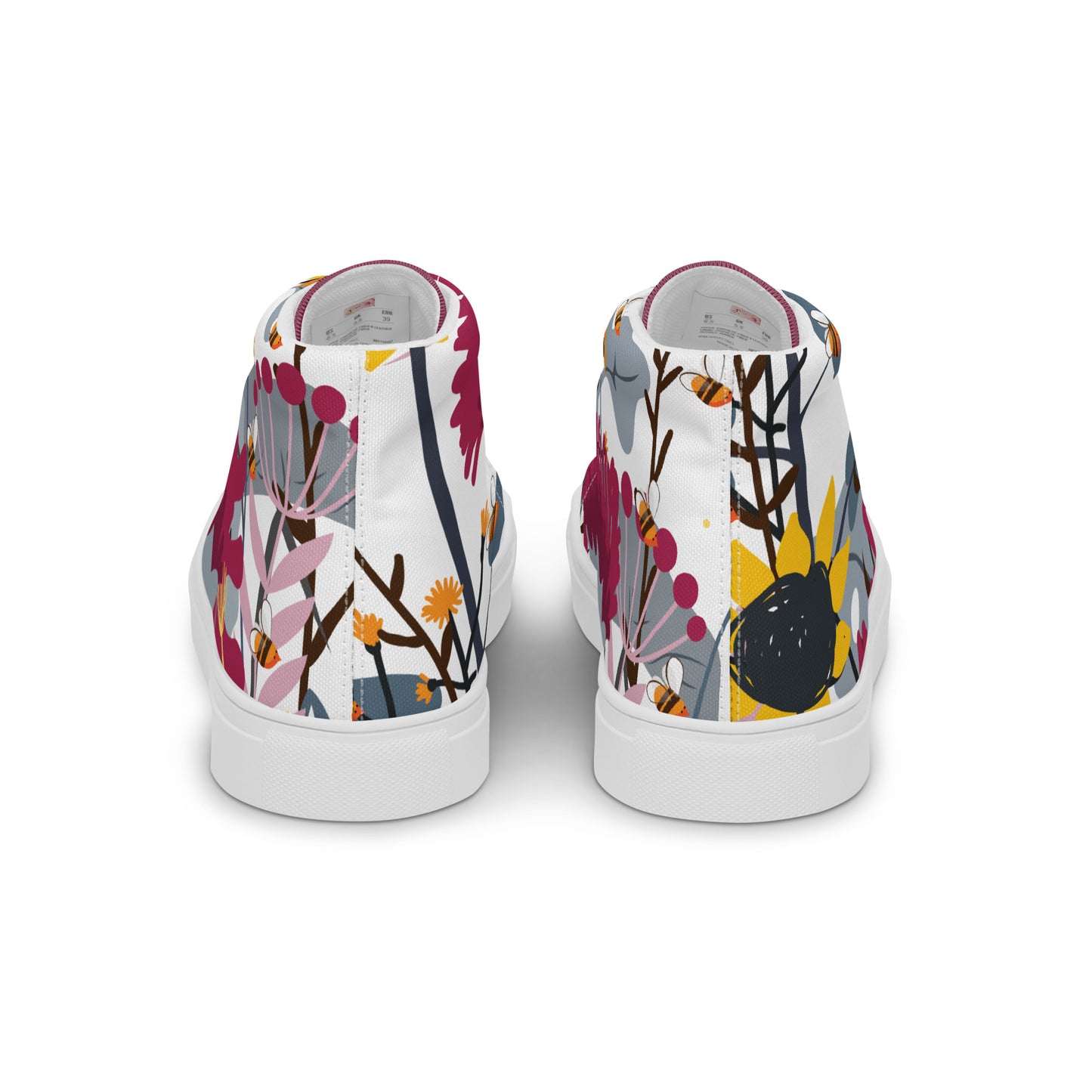 Wild Flower Women’s High Top Canvas Shoes