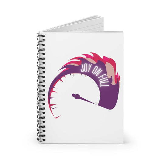 Joy on Full Spiral Notebook - Ruled Line (Purple Design)