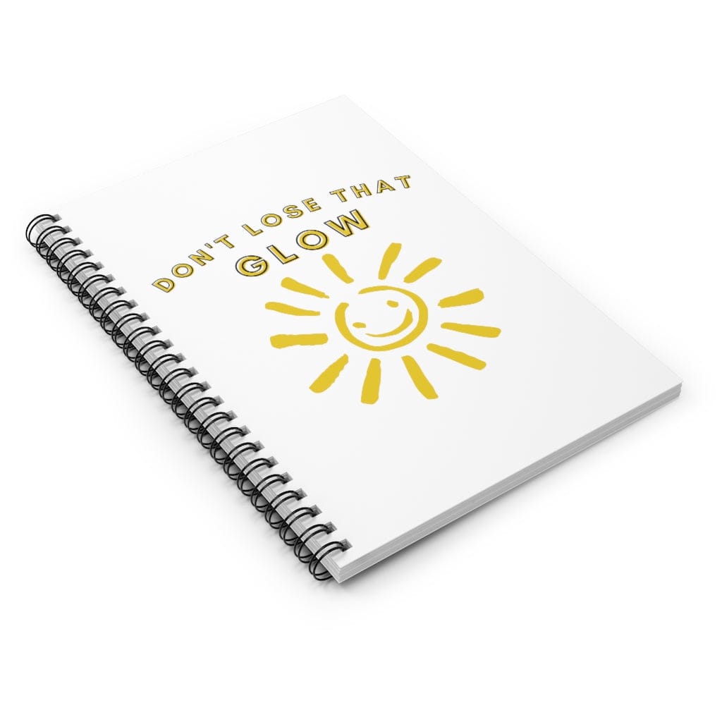 Glow Yellow Smiling Sun (Faith & Empowerment) Notebook
