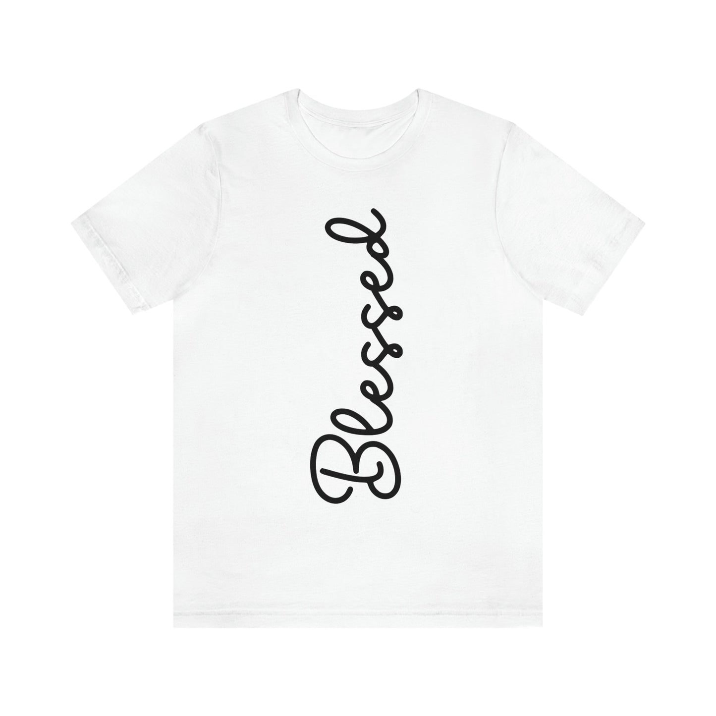 Blessed (Graphic Black Text) Unisex Jersey Short Sleeve Tee - Style: Bella+Canvas 3001
