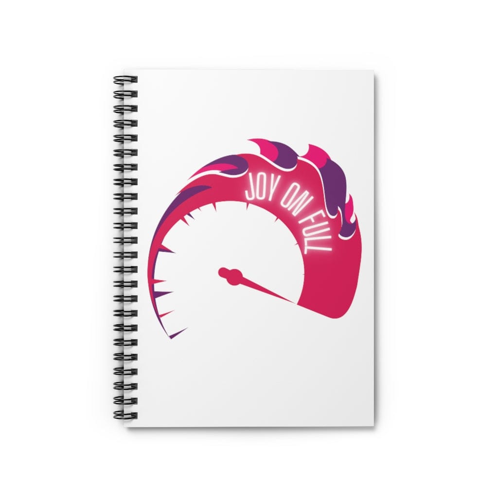 Joy on Full Spiral Notebook - Ruled Line (Fuchsia Design)