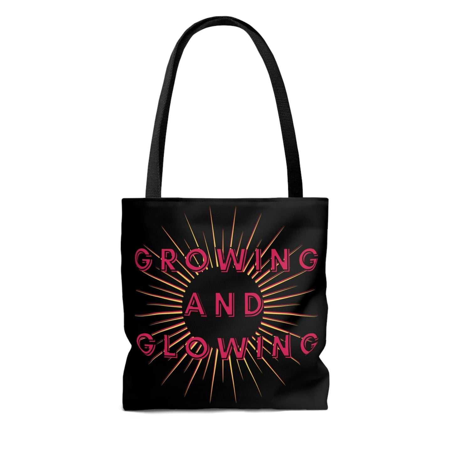 Women's Tote Bag, Red, Growing and Glowing