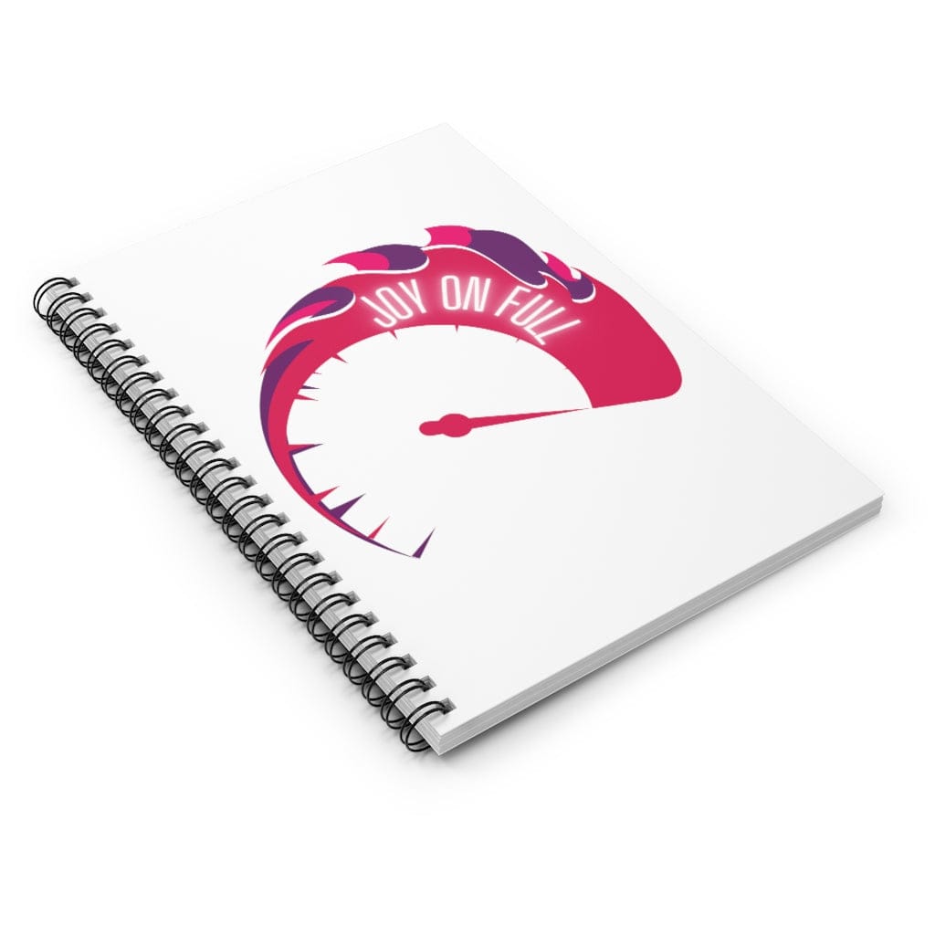 Joy on Full Spiral Notebook - Ruled Line (Fuchsia Design)