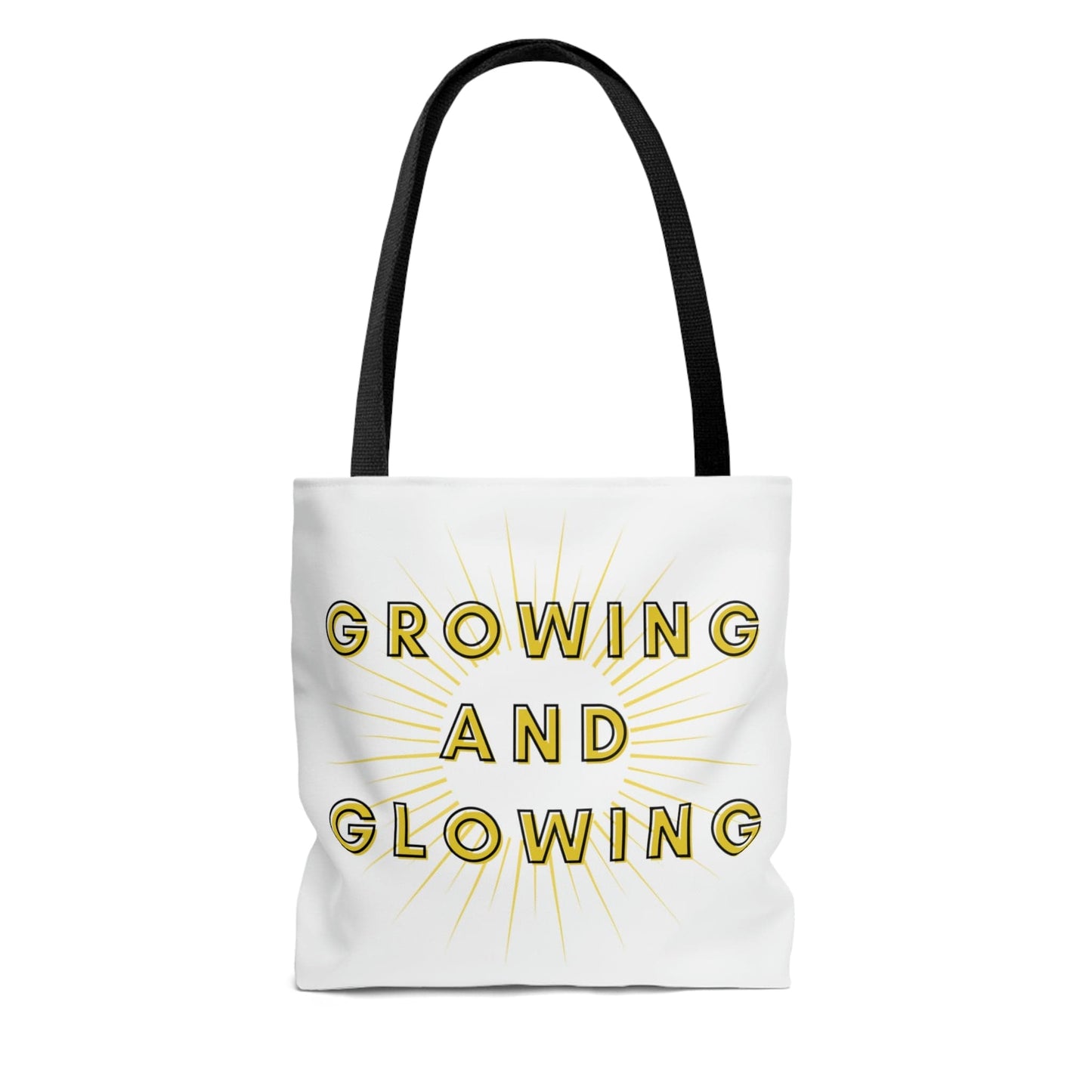 Women's Tote Bag, Yellow, Growing and Glowing