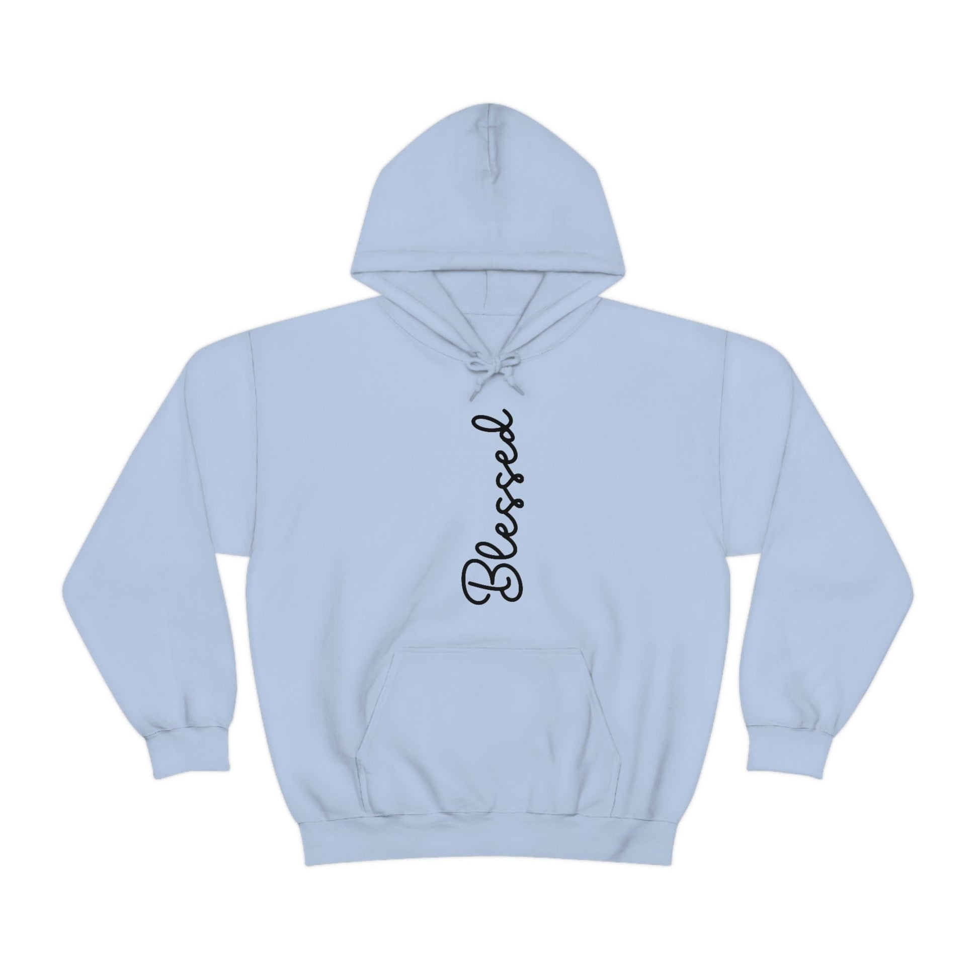blessed hoodie, faith-based clothing, Christian apparel, inspirational clothing.