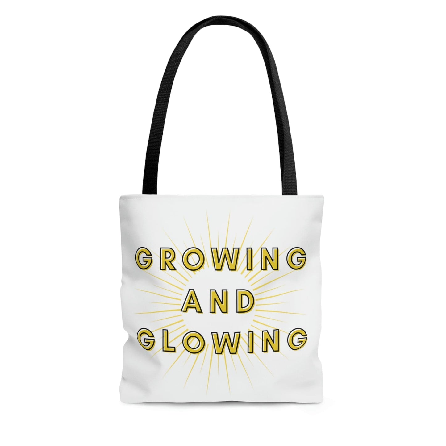 Women's Tote Bag, Yellow, Growing and Glowing