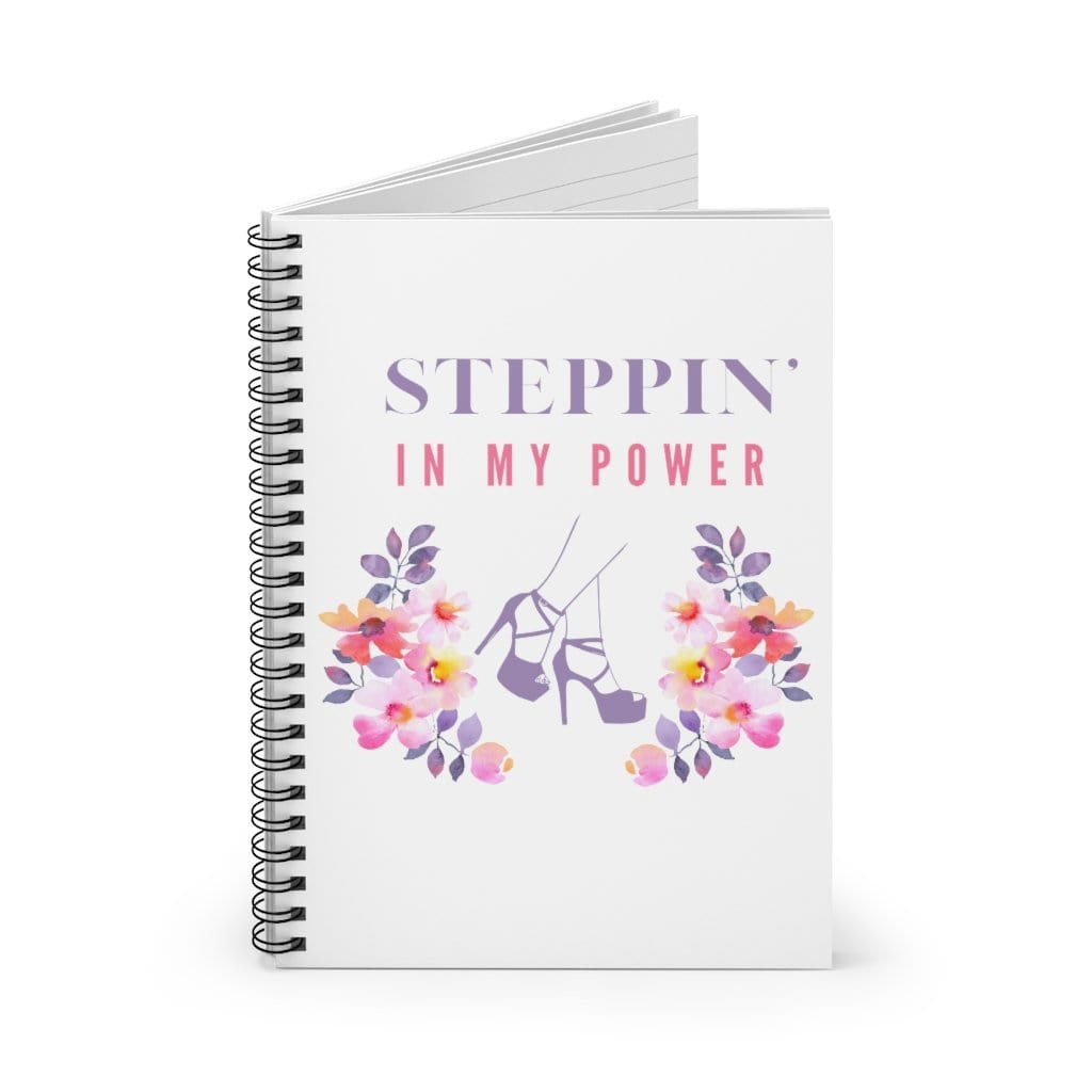 Steppin' in my Power (Lavender Heels Design) Spiral Notebook - Ruled Line