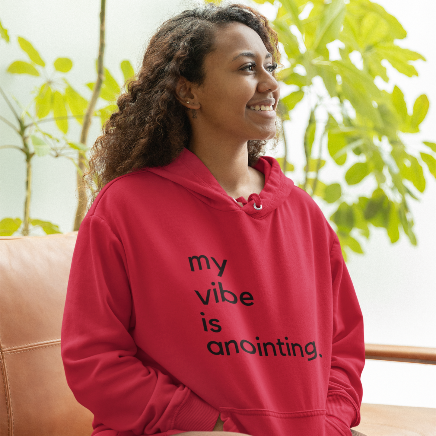 My Vibe is Anointing (Graphic Black Text) Unisex Heavy Blend Hoodie - Style: Gildan 18500
