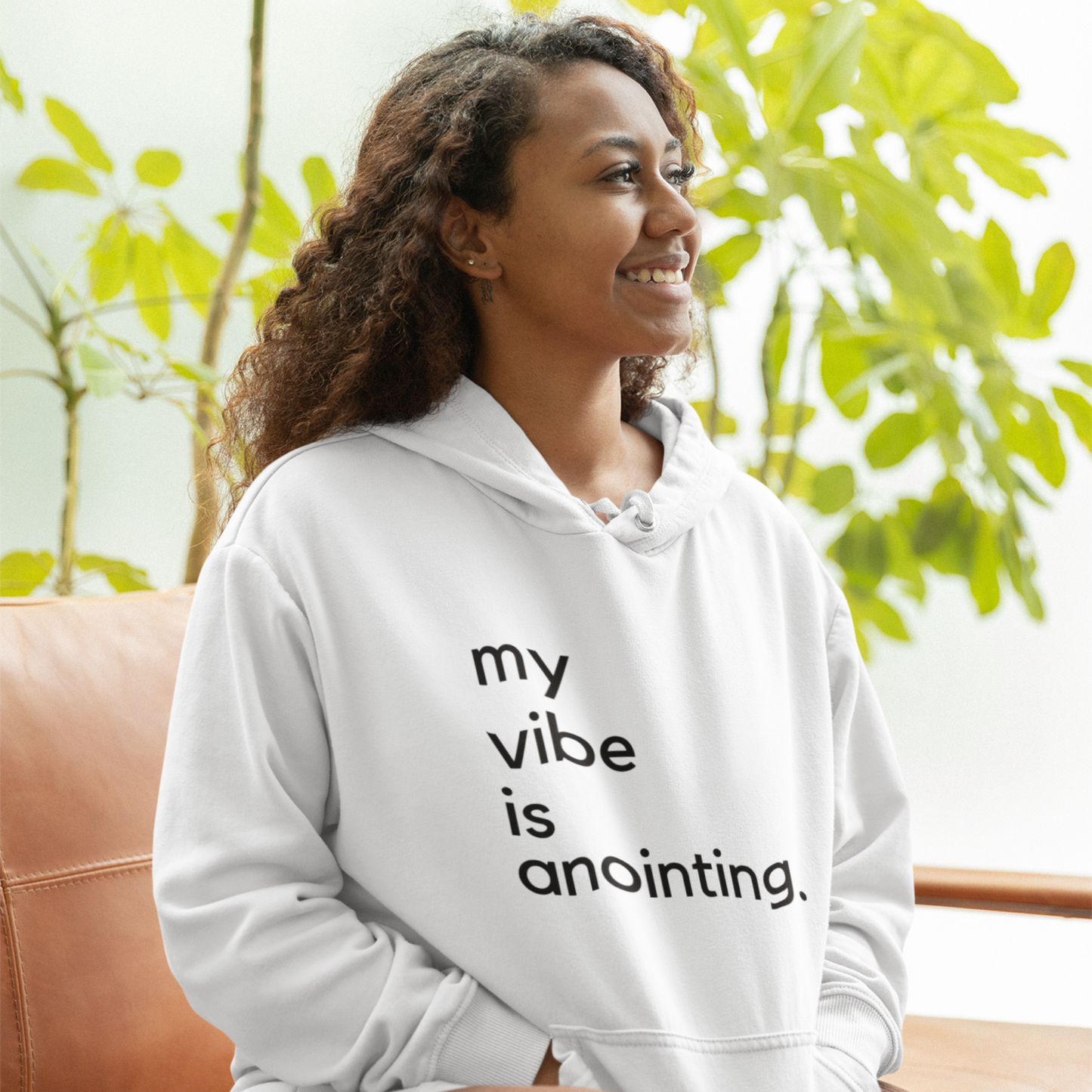My Vibe is Anointing (Graphic Black Text) Unisex Heavy Blend Hoodie - Style: Gildan 18500