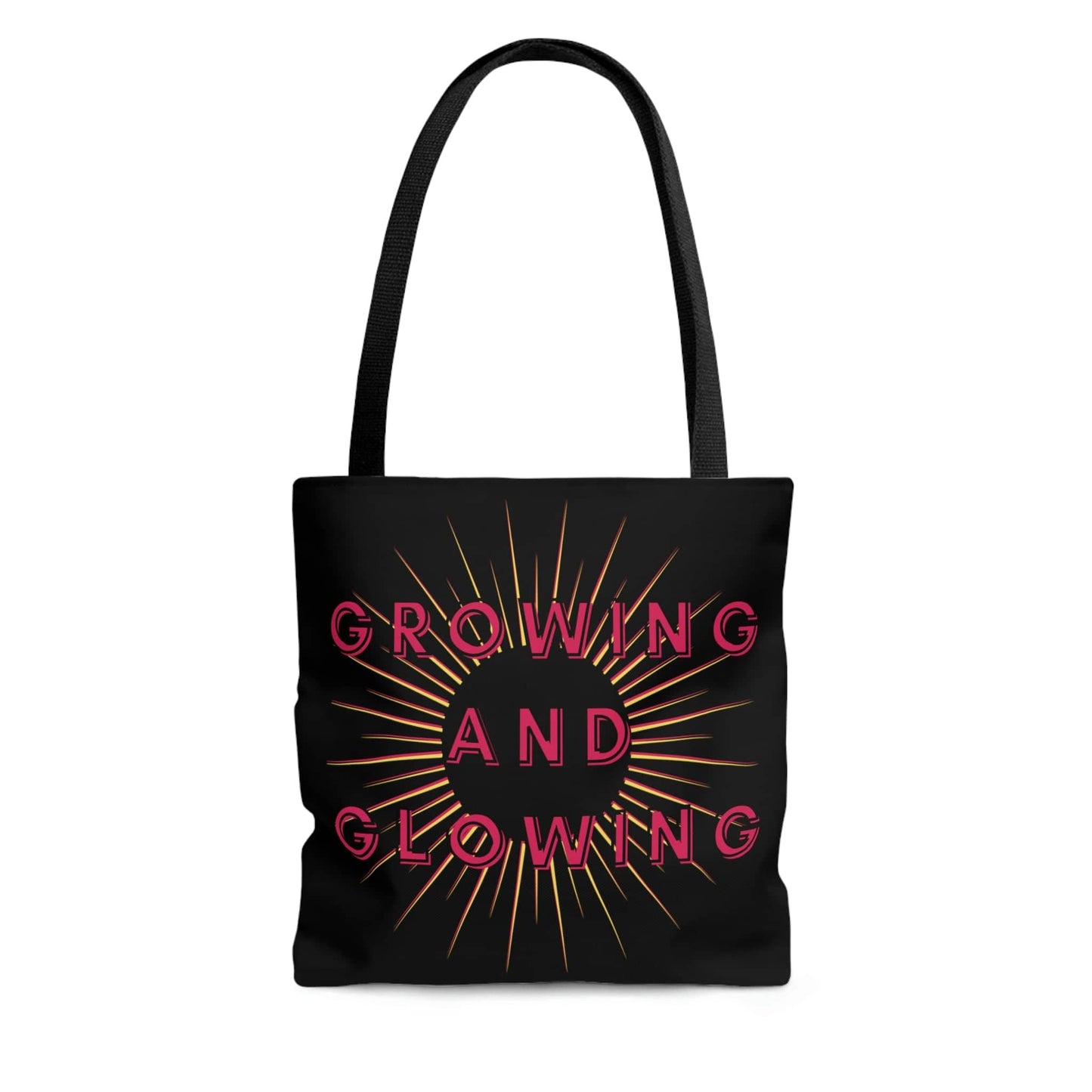 Women's Tote Bag, Red, Growing and Glowing