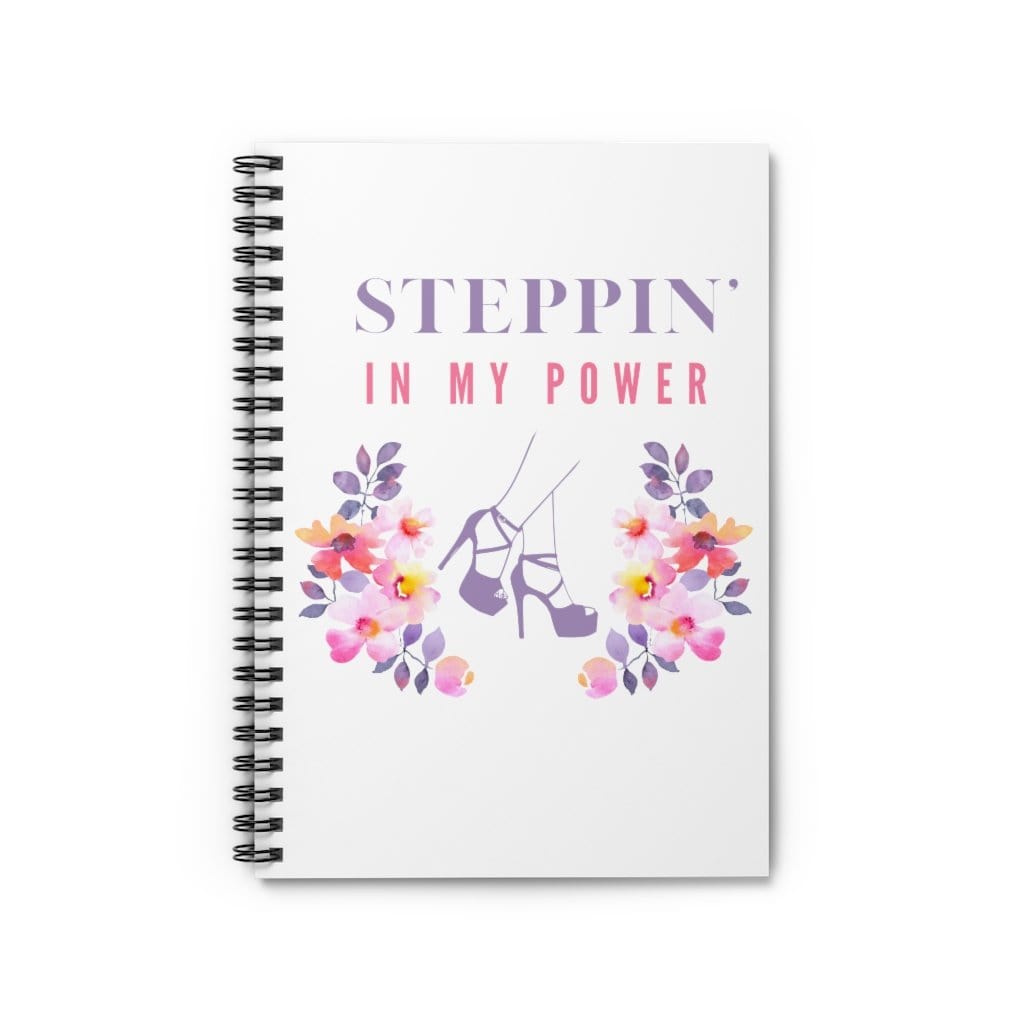 Steppin' in my Power (Lavender Heels Design) Spiral Notebook - Ruled Line